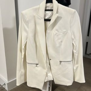 White Veronica beard blazer